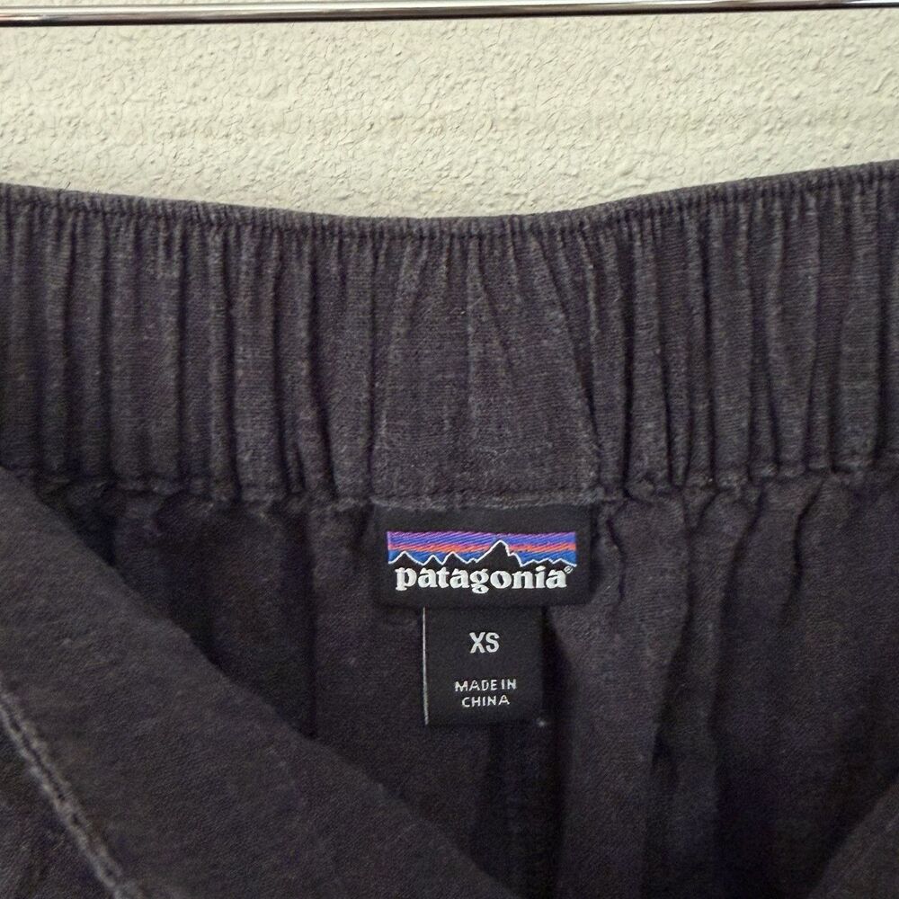 Patagonia Garden Island Shorts Womens XS Gray Black Hemp Tencel Tie Waist - Picture 2 of 7